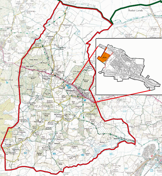 peasmarsh area map